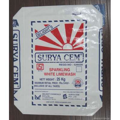 25kg one layer poly woven cement bag pp woven valve bag